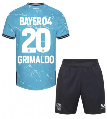 Bayer Leverkusen Alejandro Grimaldo #20 Tercera Equipación Niños 2023-24 Manga Corta (+ Pantalones cortos)